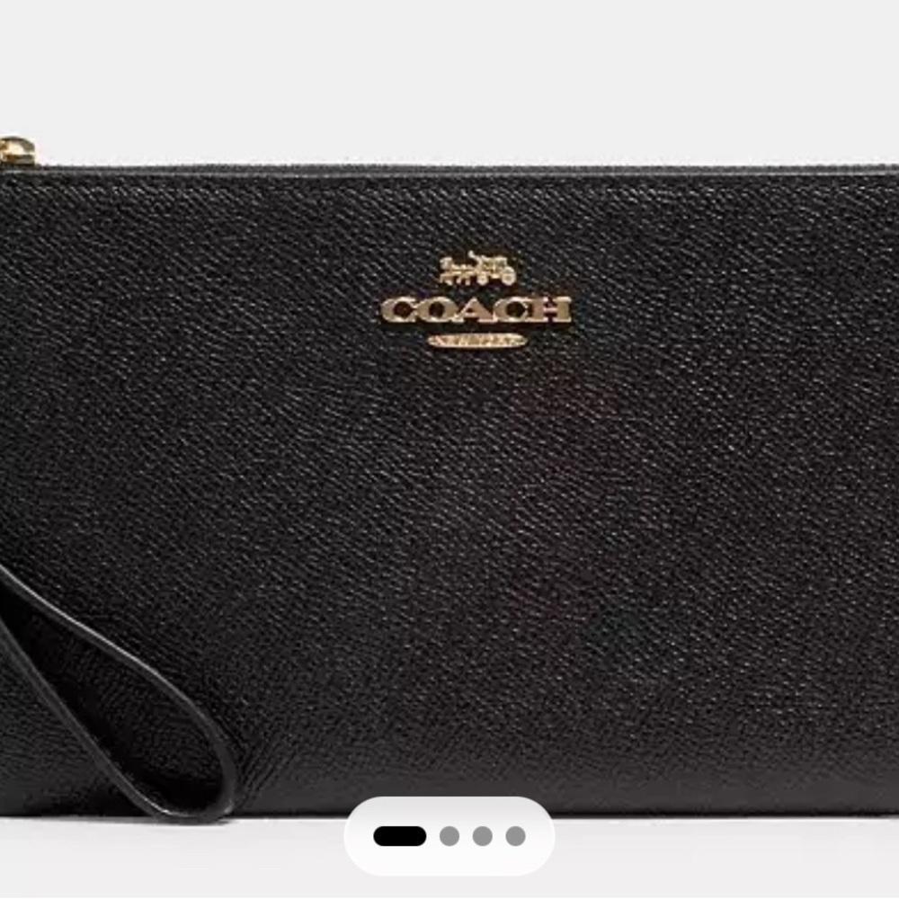 Coach large corner wristlet